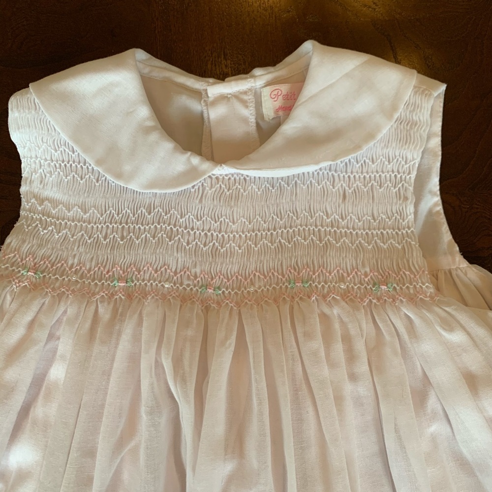 Smocked white dress size 2T